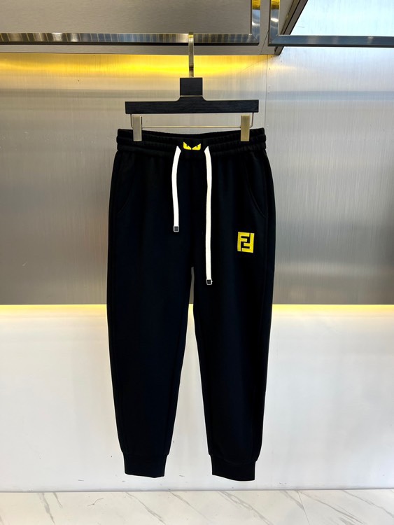 フェンディ パンツ コピー 定番 カジュアル ロゴ入り メンズ スウェットパンツ-0
