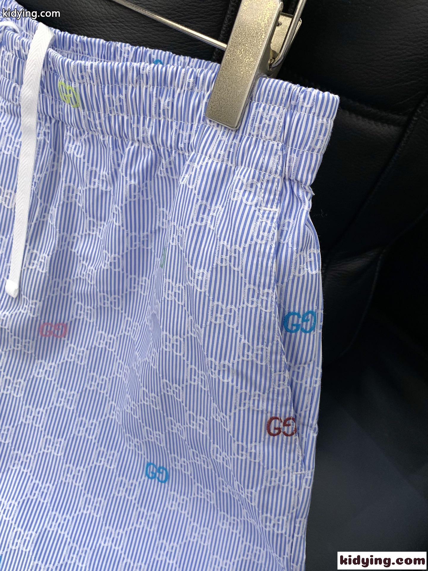 ストライプ コットン ショートパンツ グッチ パンツ コピー メンズ-4