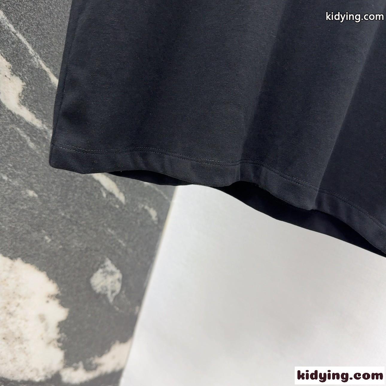 ミュウミュウ Tシャツ コピー カジュアル ロゴパッチ 半袖 ポロシャツ ブラック-3