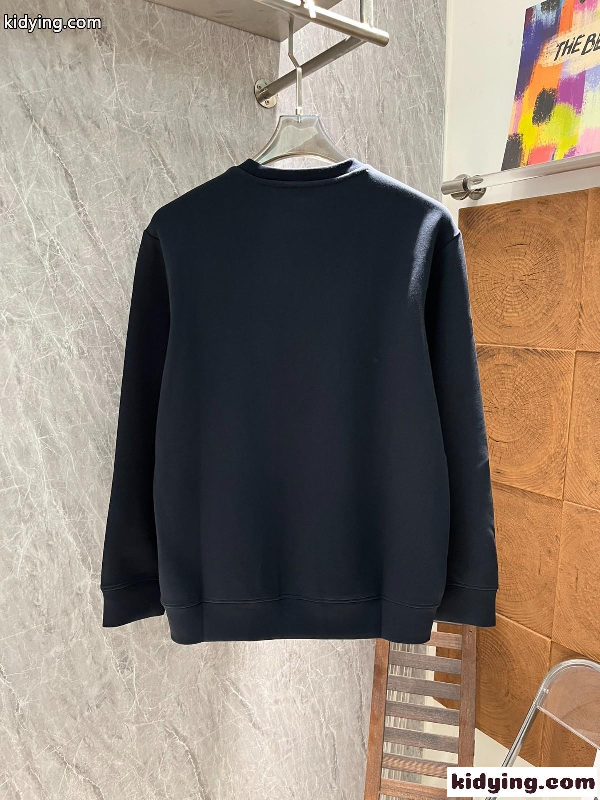 シンプル コットン スウェットシャツ エルメス Tシャツ コピー ブラック-4