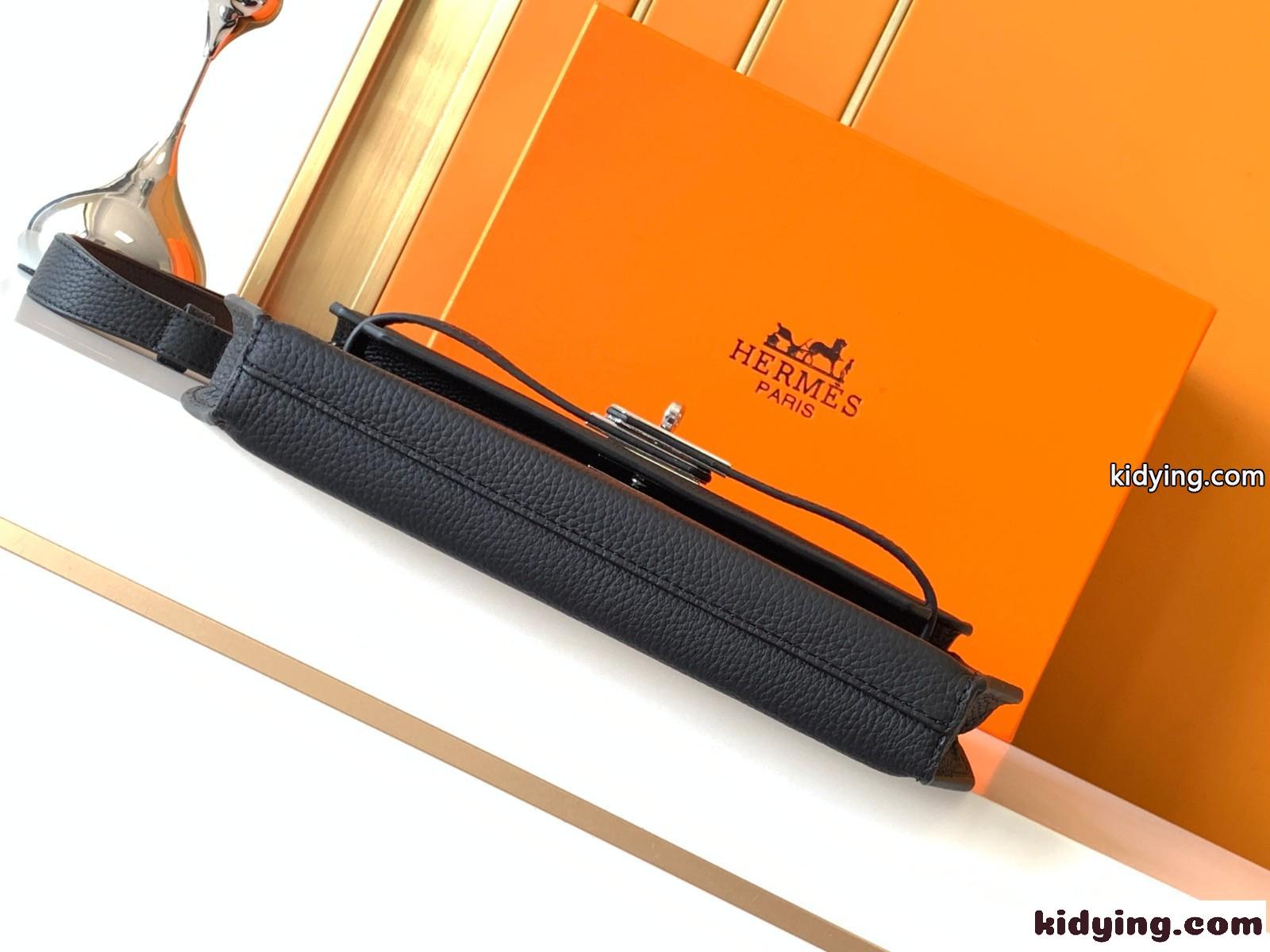 人気 上品 ケリー クラッチバック エルメス バッグ コピー メンズバッグ ブラック-3