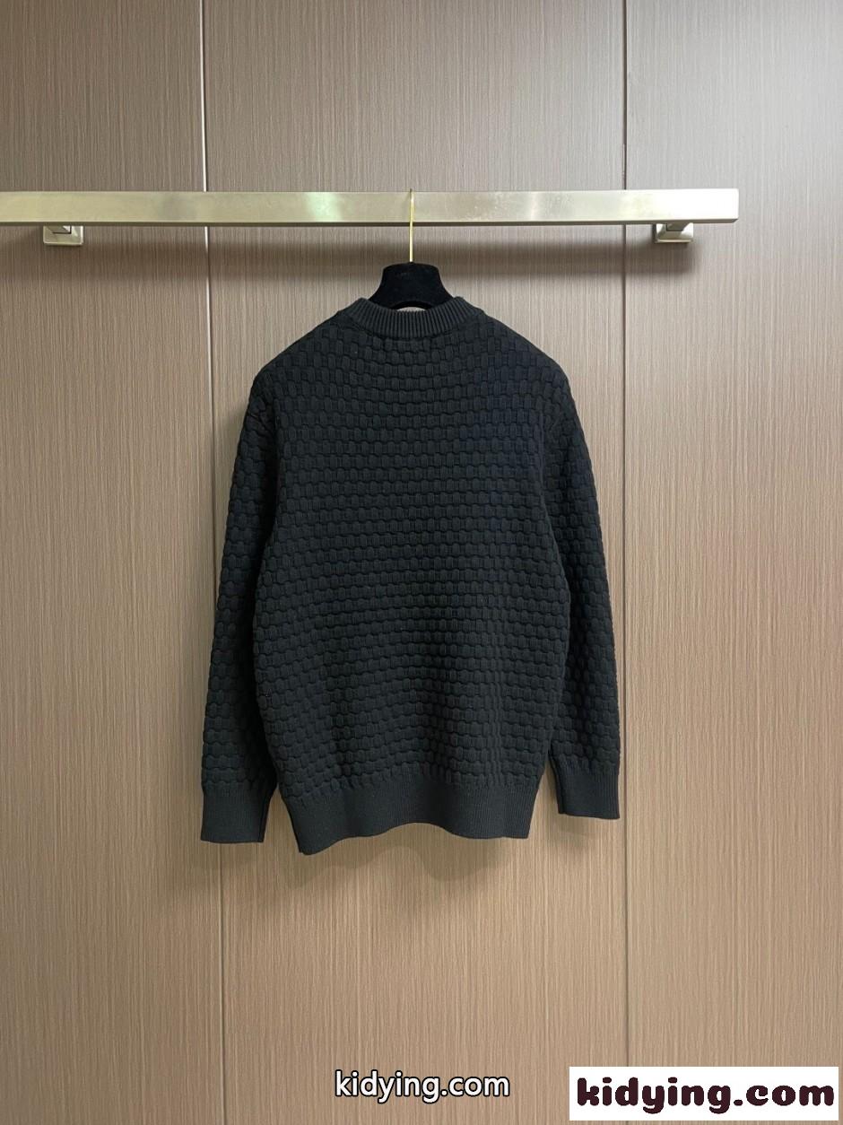 GUCCI ロゴ刺繍 クルーネックニット グッチ セーター コピー ブラック-1