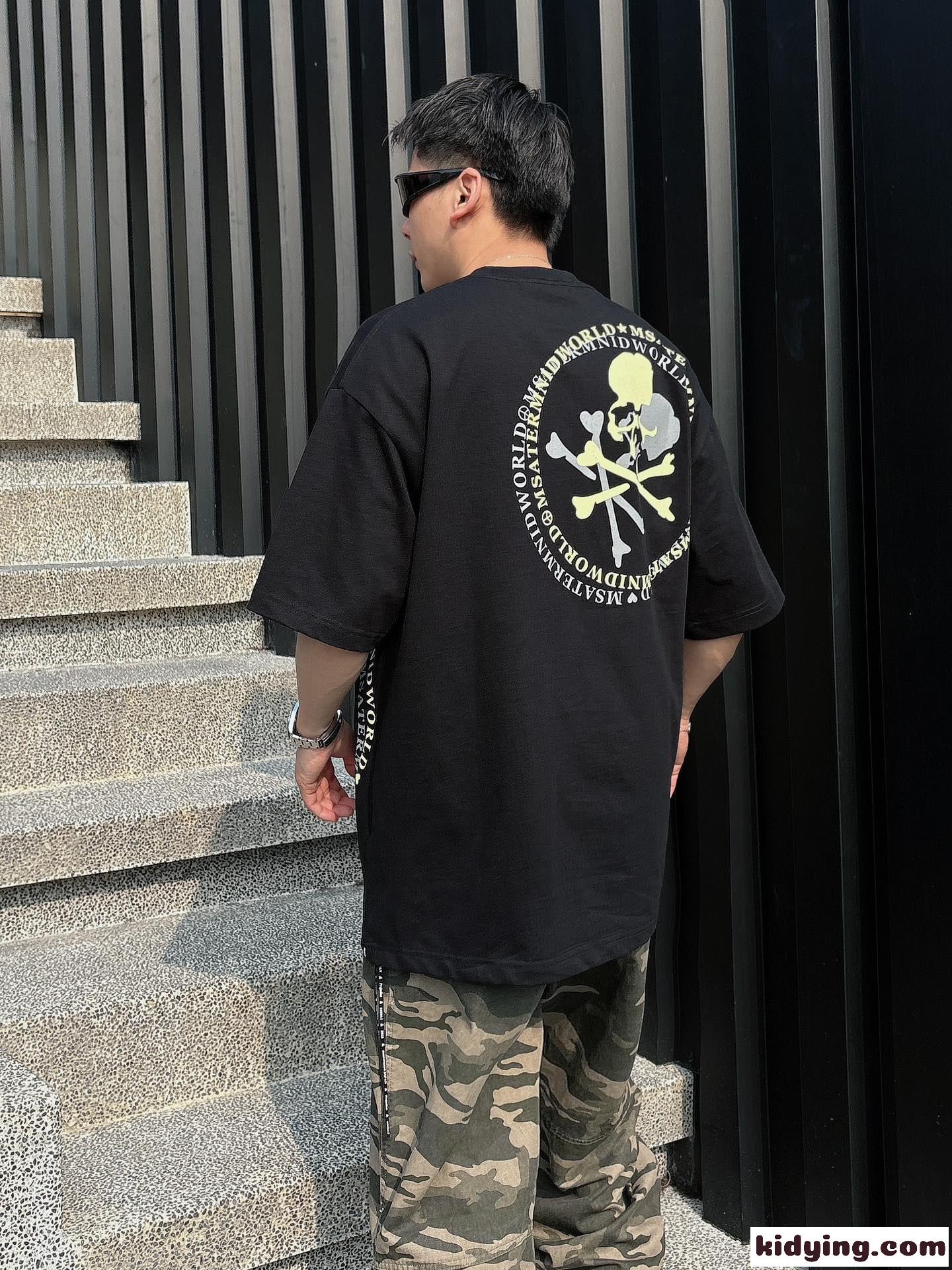 オーバーサイズ コットン マスターマインド・ジャパン Tシャツ コピー 半袖Tシャツ ブラック-2