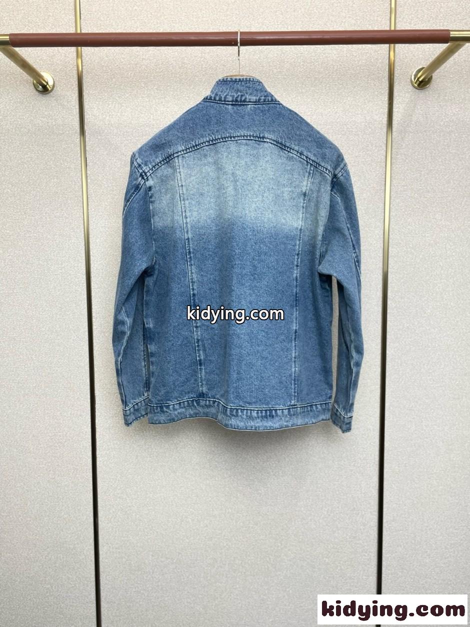 スタイリッシュ デニムジャケット ジバンシィ ジャケット 偽物 スタンドカラー-0