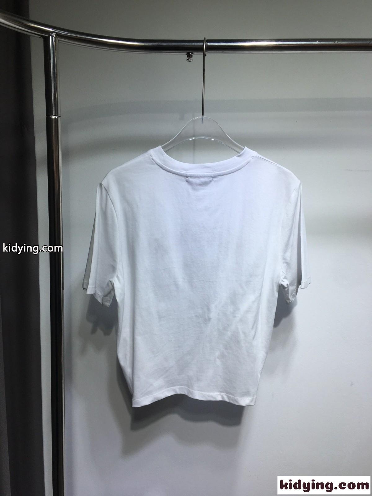 ヴェルサーチェ ミラノ スタンプ クロップ 半袖Tシャツ ヴェルサーチェ Tシャツ コピー ホワイト-4