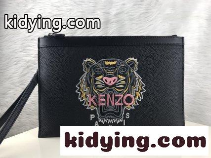KENZO（ケゾン ）Tiger刺繍のバッグ ケンゾー バッグ 人気 コピー  皮紋がはっきりしていて 皮の光沢が非常によく見えます-0