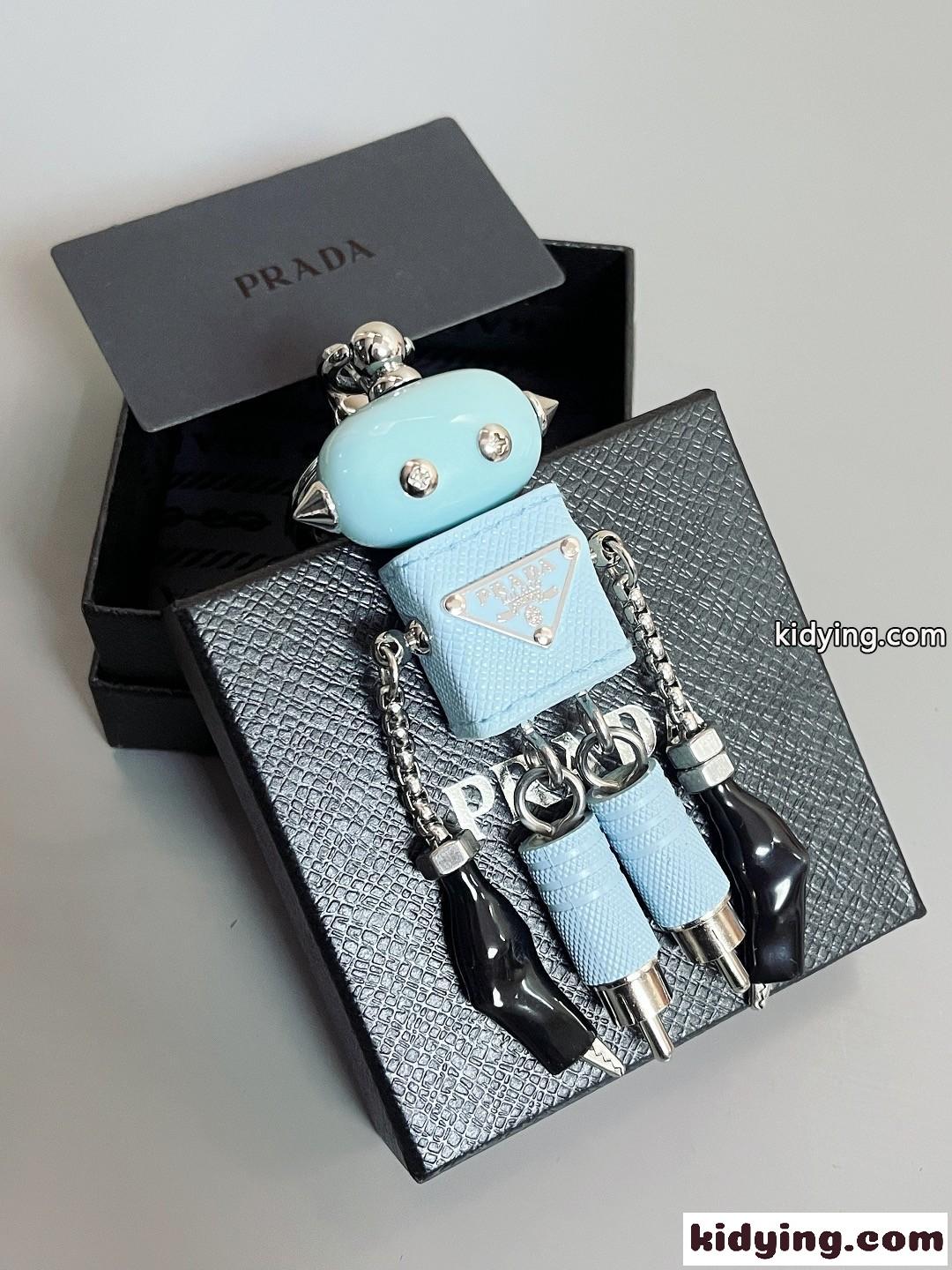 遊び心のある 大人気 バッグチャーム プラダ キーホルダー コピー キーリング ブルー-2