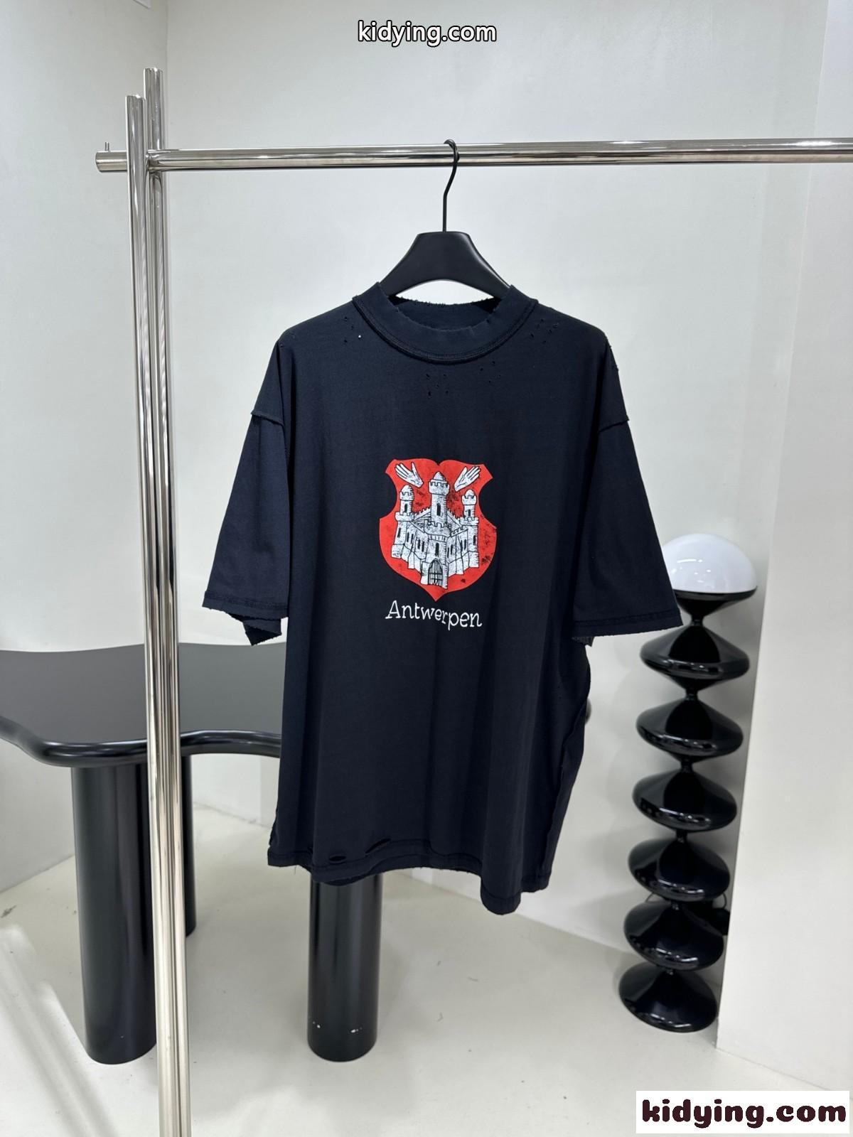 ANTWERPEN INSIDE-OUT 半袖Tシャツ オーバーサイズ バレンシアガ Tシャツ コピー ユニセックス-1