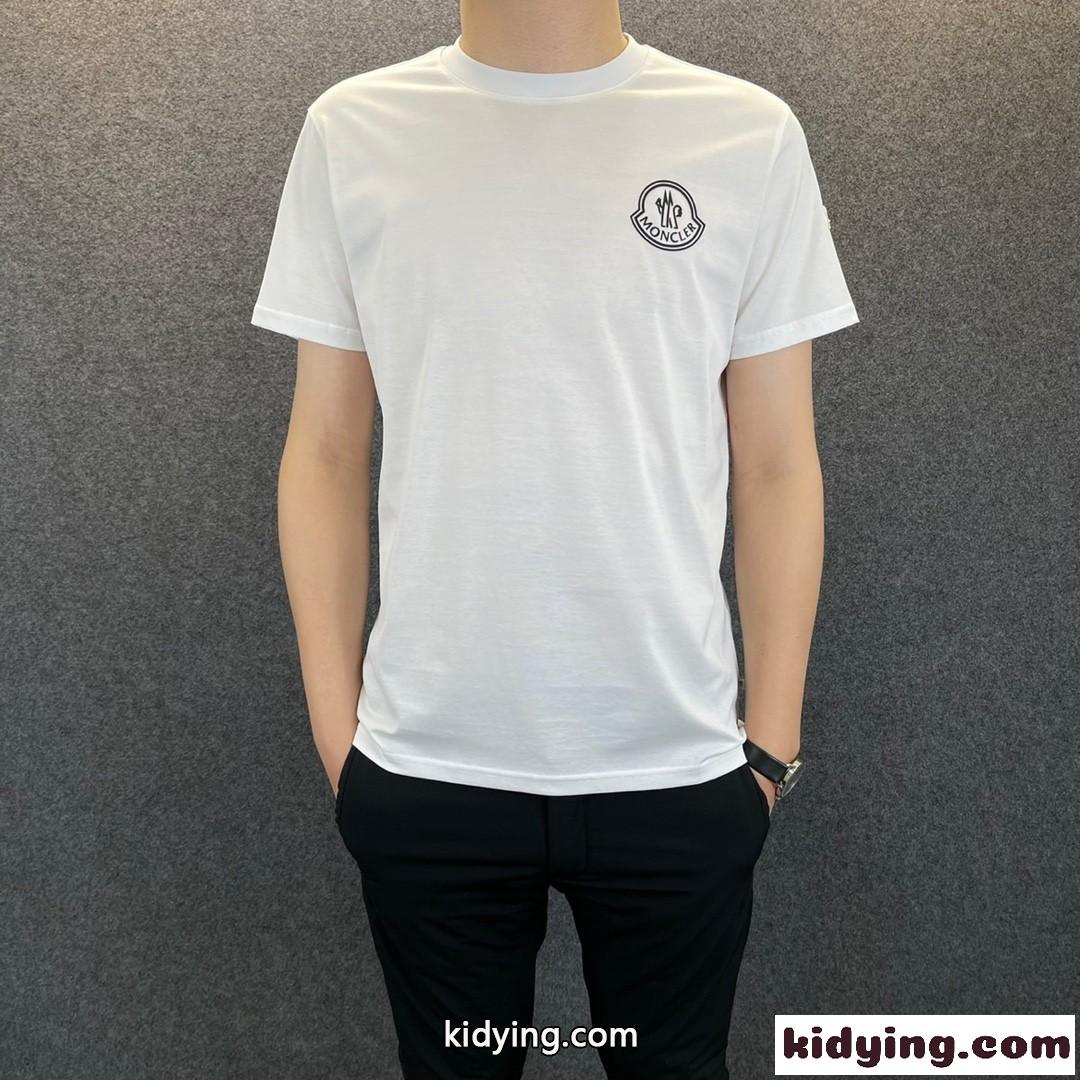 春夏 人気 クルーネック プリント モンクレール tシャツ コピー 半袖 シルケット加工 快適-0