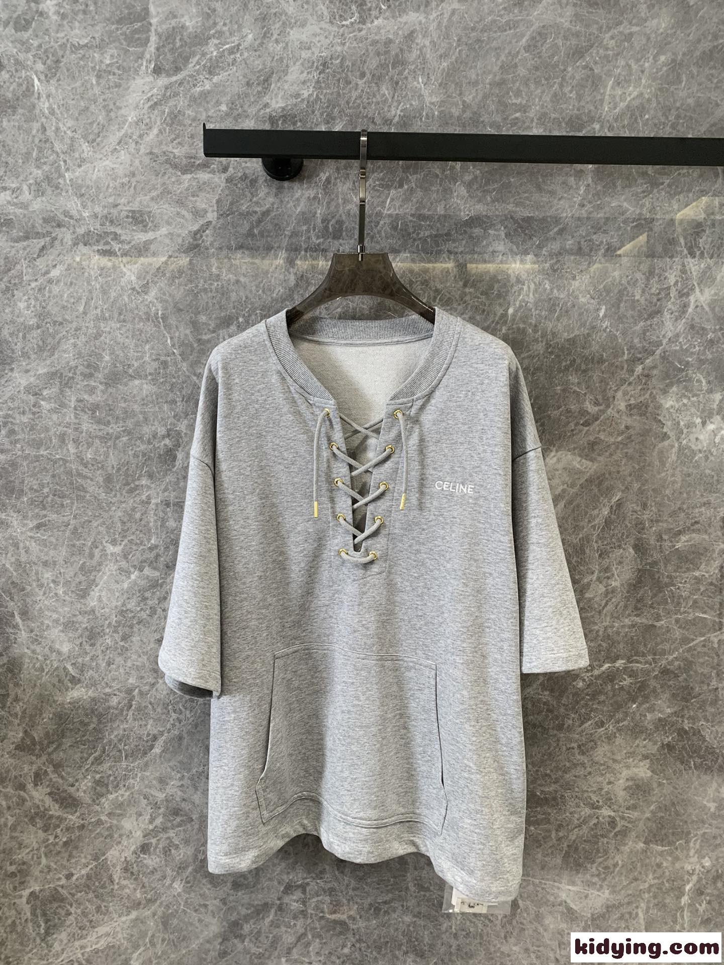 ロゴ入り ルーズ スウェットシャツ セリーヌ Tシャツ コピー カジュアル-1