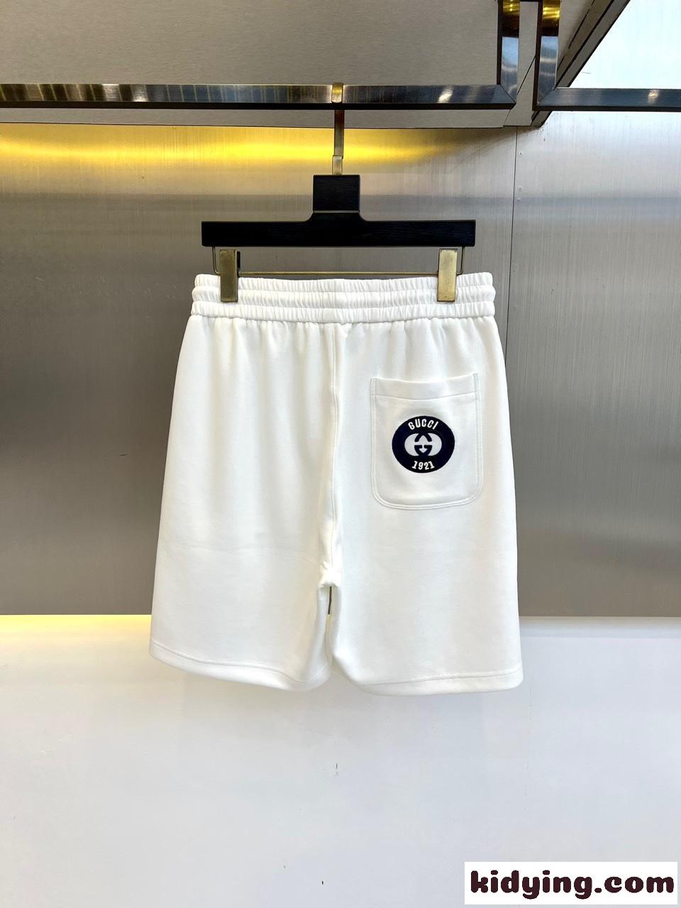 カジュアル グッチ パンツ 偽物 コットンジャージ ショートパンツ ホワイト-1