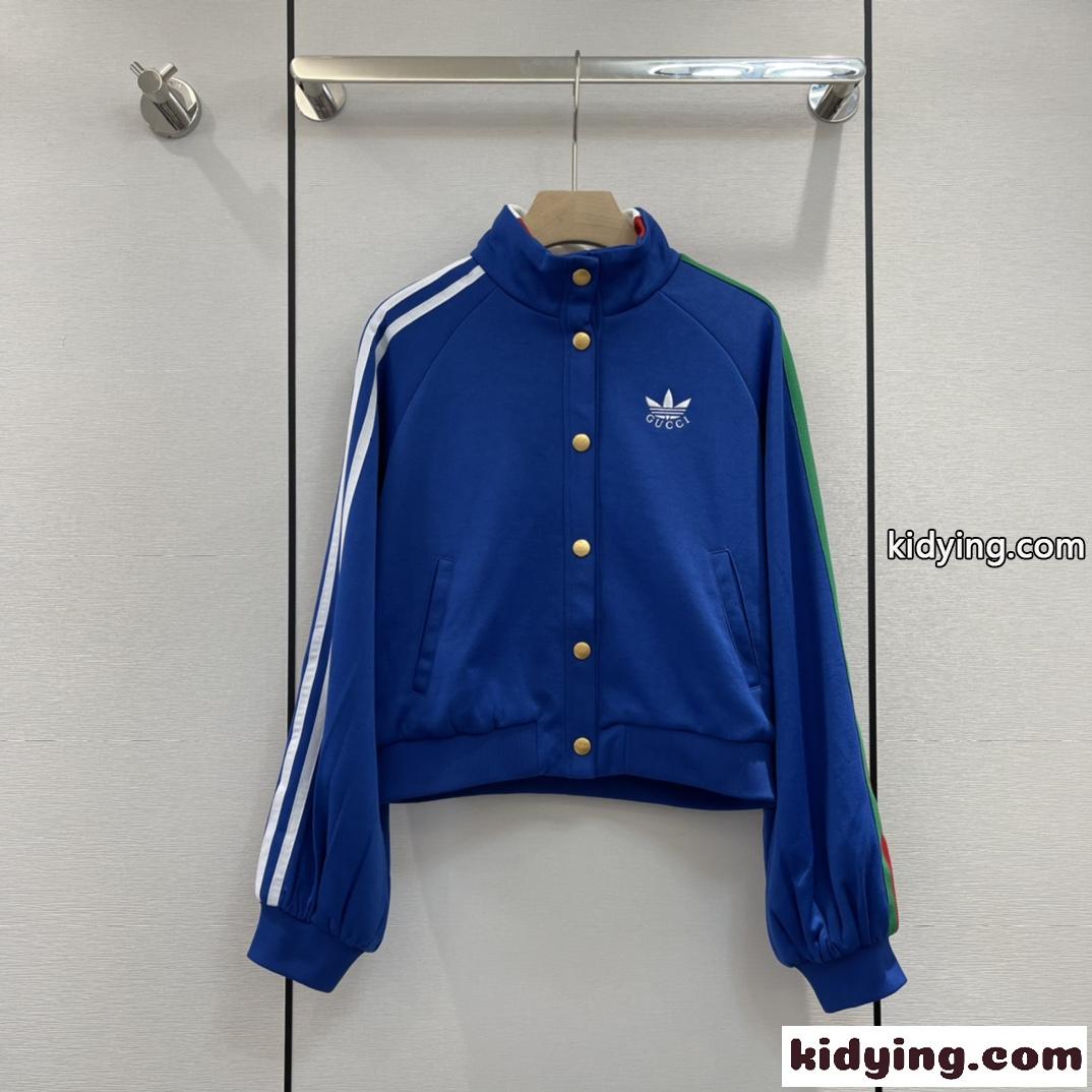adidas x Gucci 人気 クロップド お洒落 スポーツ グッチ ジャケット コピー 長袖 カジュアル-0