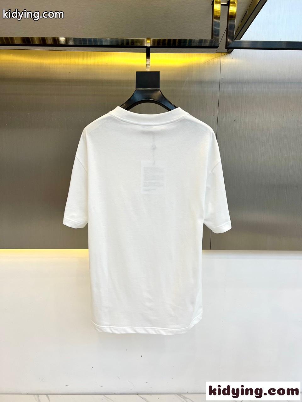 モンクレール Tシャツ コピー カジュアル 刺繍入り クルーネック コットン 半袖Tシャツ ホワイト-3