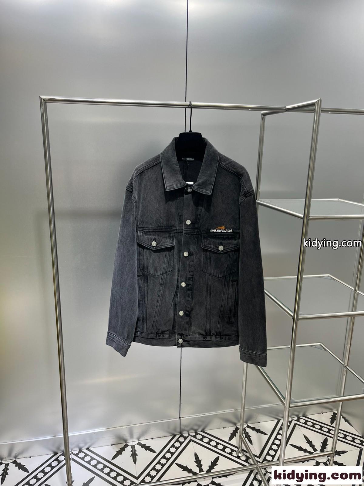 レトロ カジュアル 人気 おしゃれ ロゴ 刺繍 デニム アウター バレンシアガ ジャケット コピー 新作-1