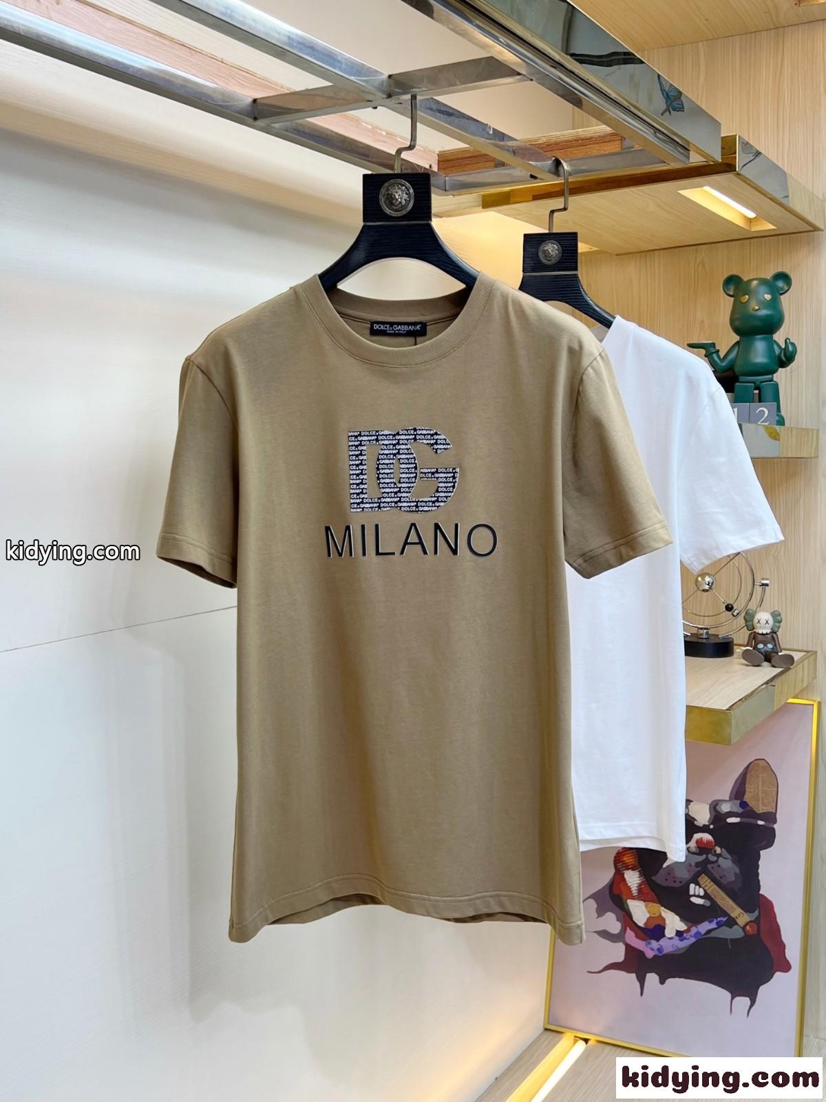 3色あり コットン DGミラノプリント 半袖Tシャツ ドルチェ&ガッバーナ Tシャツ コピー-2