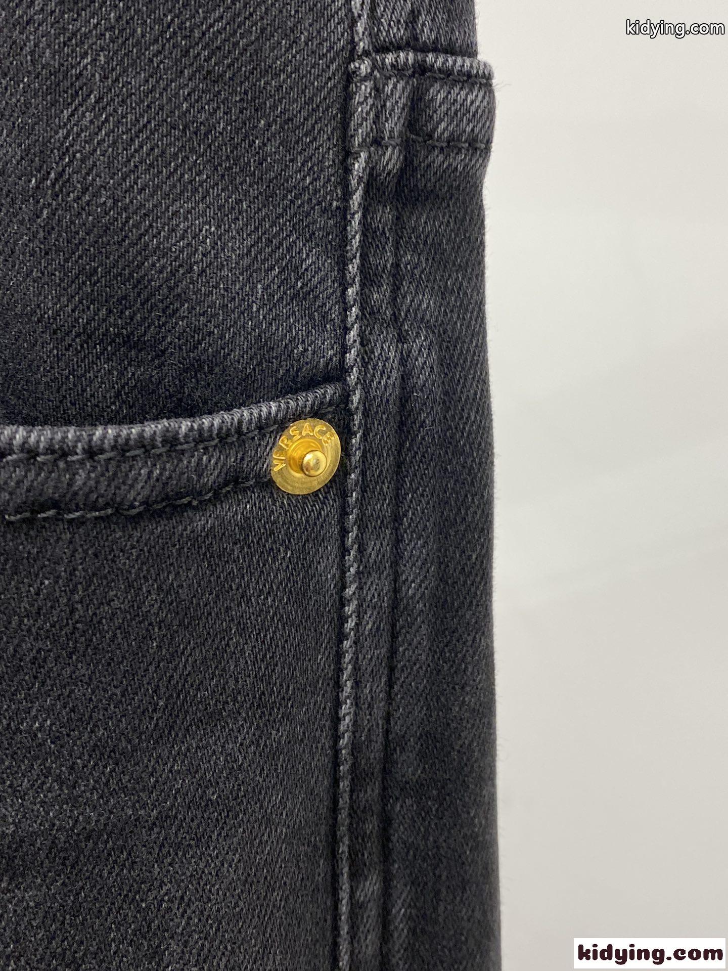 合わせやすい ヴェルサーチェ ジーンズ 偽物 ストレッチ メンズ デニムパンツ-2