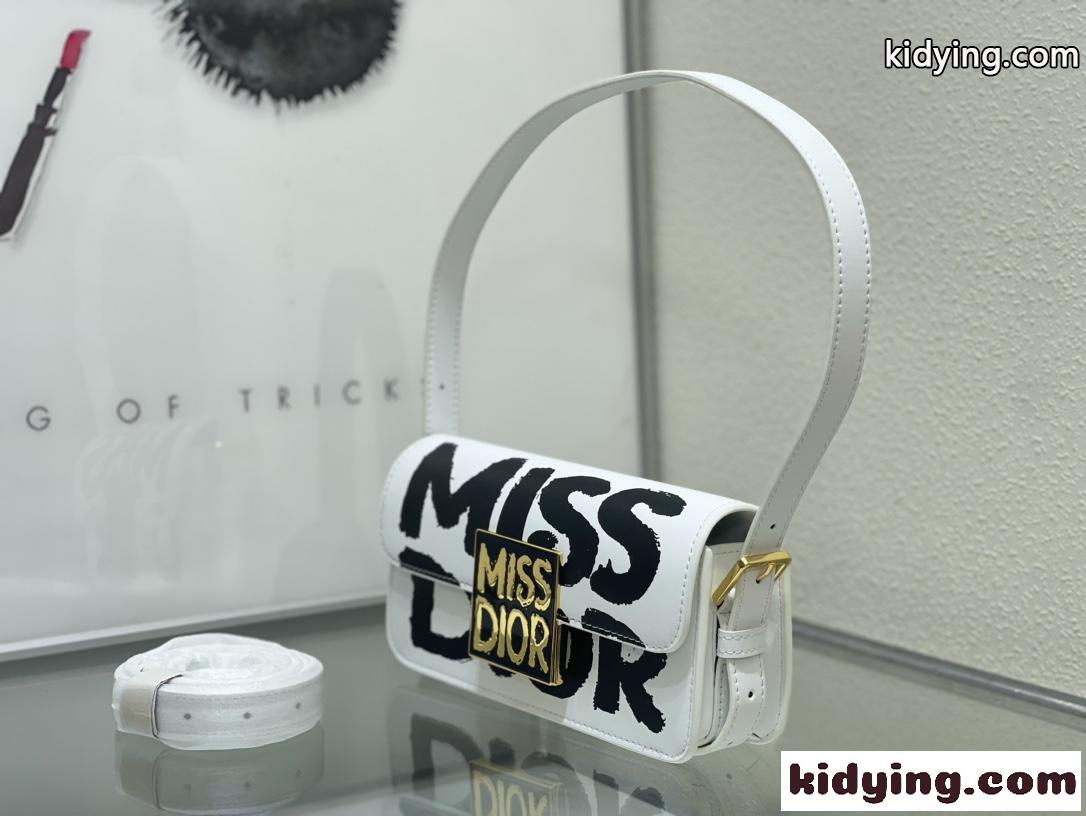 クリスチャン・ディオール バッグ コピー Miss Dior フラップバッグ ホワイト-0