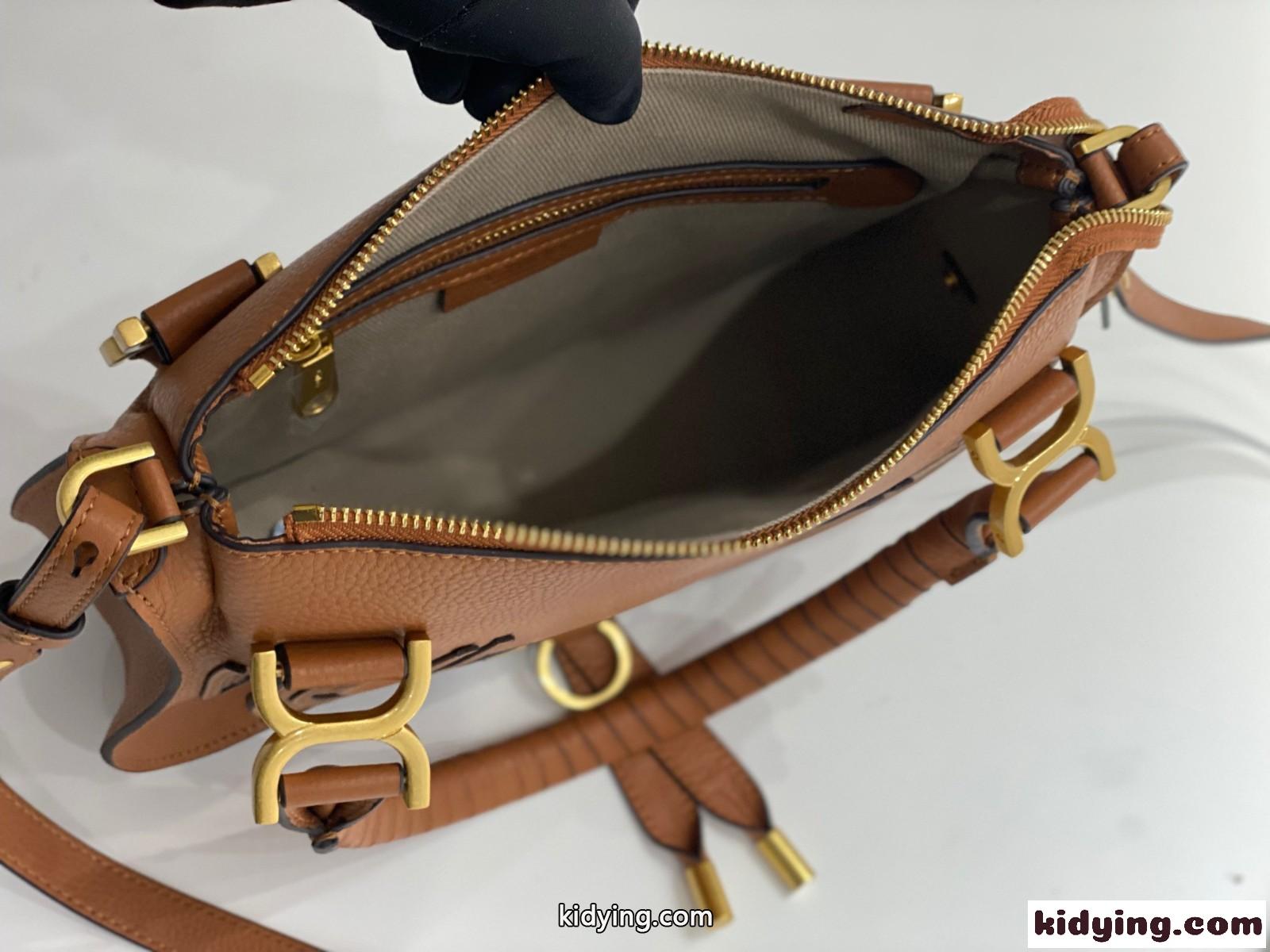 MARCIE スモール ダブルキャリーバッグ クロエ バッグ スーパーコピー ブラウン-4
