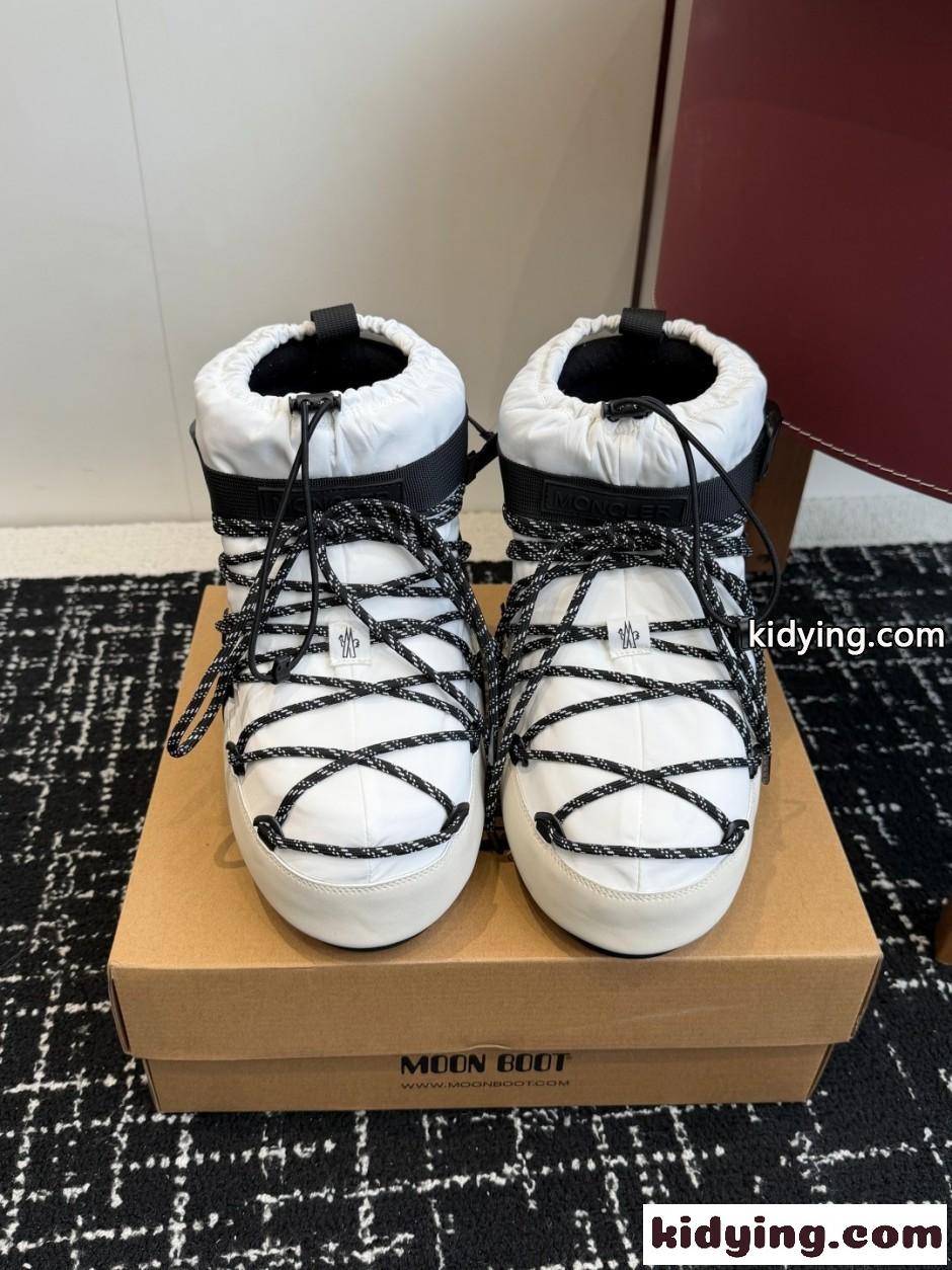 MONCLER × MOON BOOT スノーブーツ モンクレール ブーツ スーパーコピー ホワイト-2