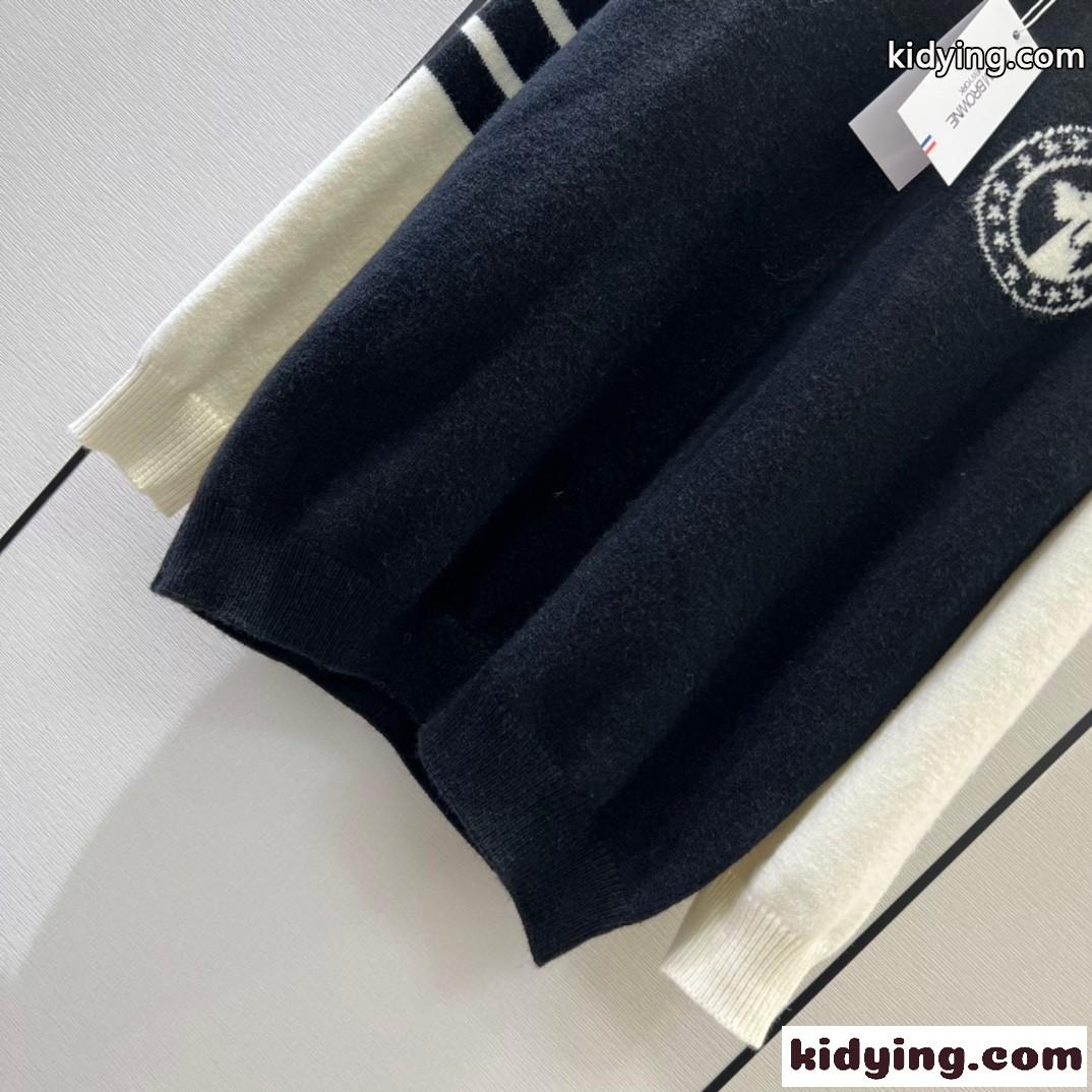 トムブラウン セーター コピー クルーネック カジュアル 配色 切り替え 長袖 プルオーバー-3