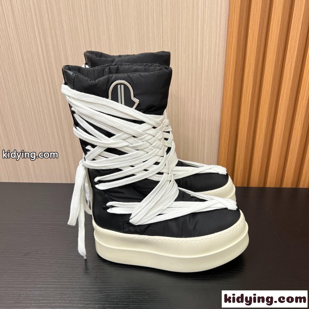 MONCLER ｘ RICK OWENS BIGROCKSブーツ モンクレール ブーツ スーパーコピー ブラック-0