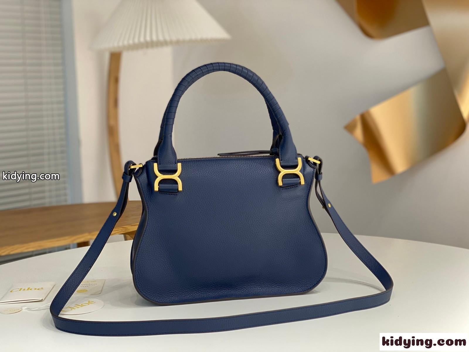 MARCIE スモール ダブルキャリーバッグ クロエ バッグ スーパーコピー ブルー-2