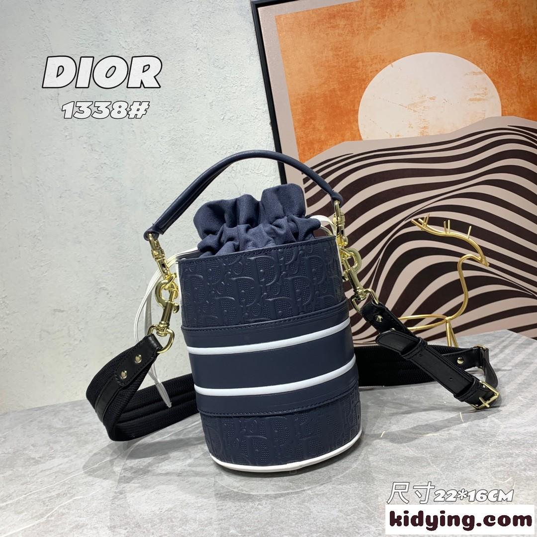 エンボス カーフスキン 新作 LADY DIOR VIBE マイクロバケットバッグ クリスチャン・ディオール バッグ コピー ショルダーバッグ-1