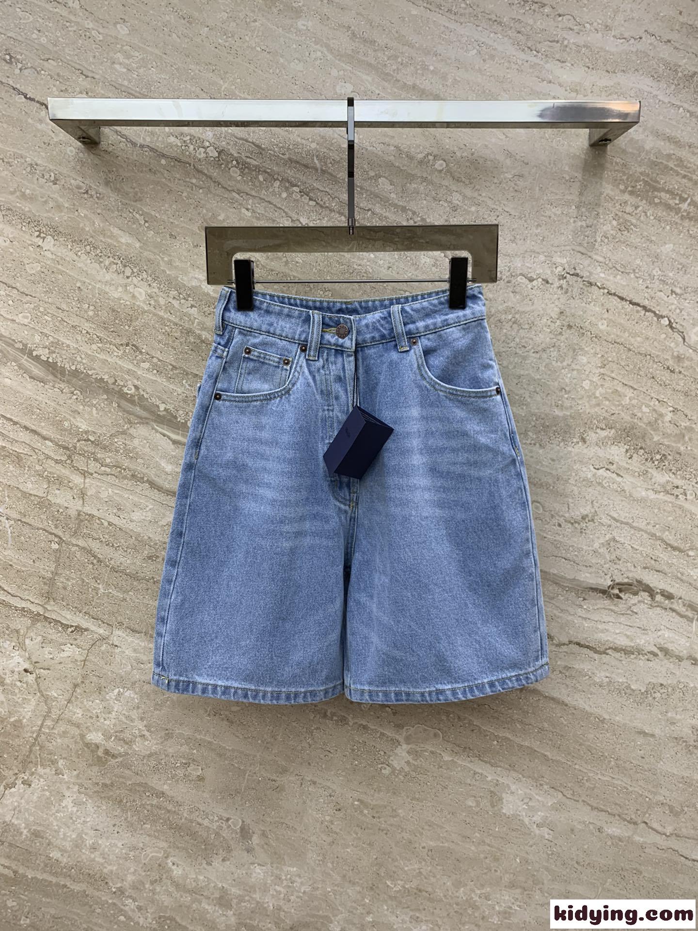 デニム バミューダショーツ プラダ パンツ コピー ショートパンツ-2