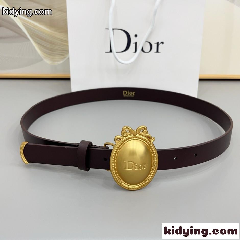 人気 新作 おしゃれ Dior Médaillon ベルト スーパーコピー ダークブラウン-0