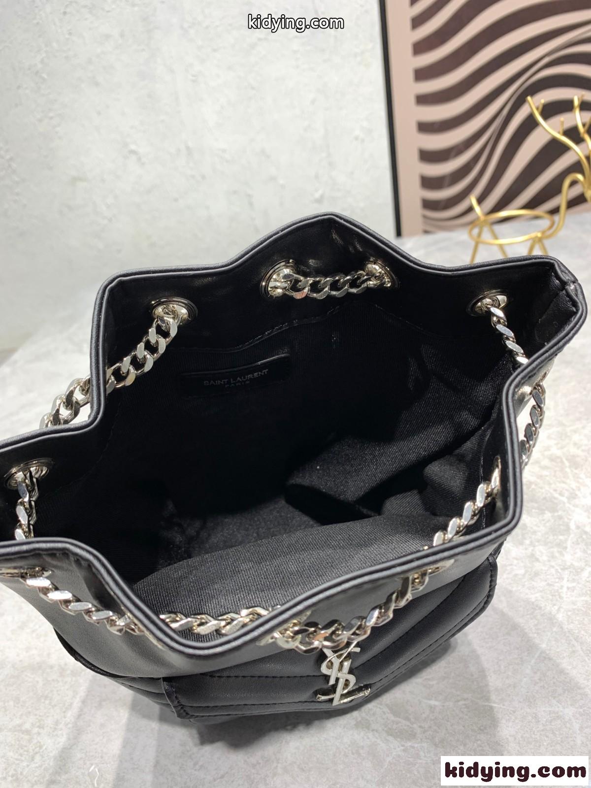SAINT LAURENT ☆Joe バケットショルダーバッグ イヴ・サンローラン バッグ コピー ブラック-4