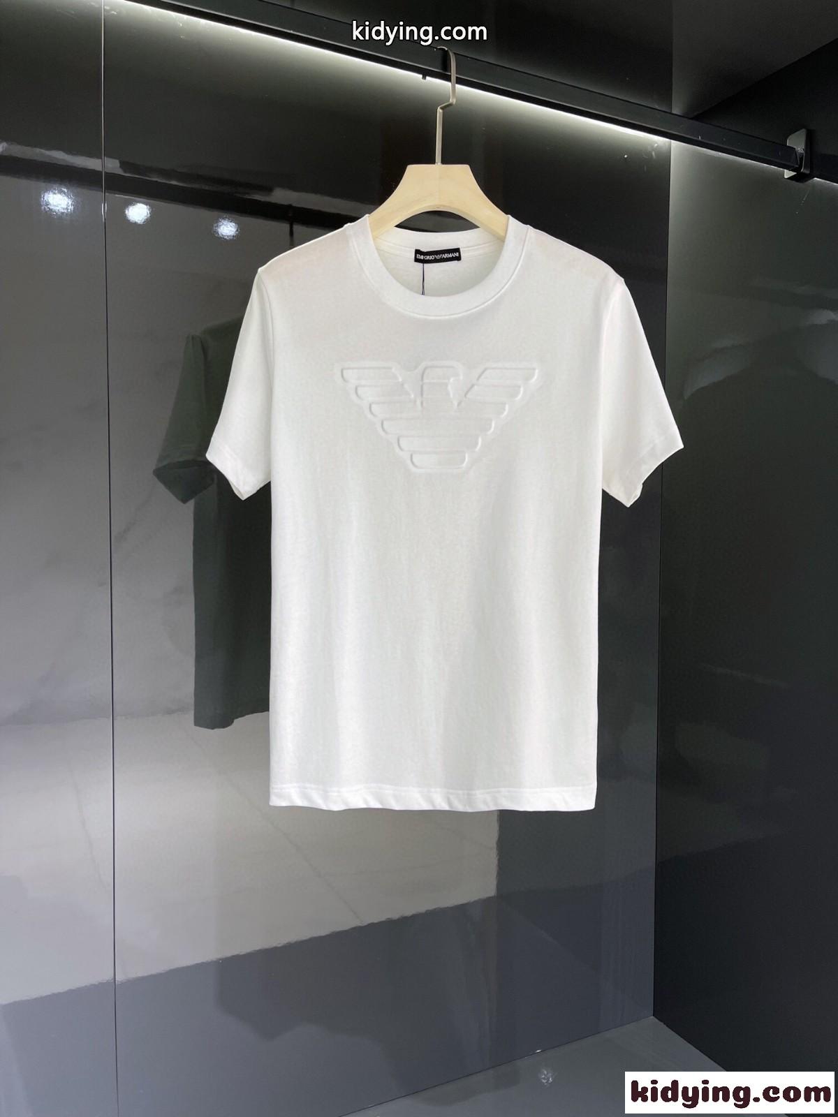 アルマーニ tシャツ コピー 半袖 着心地いい ベーシック 上品 3色あり クルーネック トップス-1