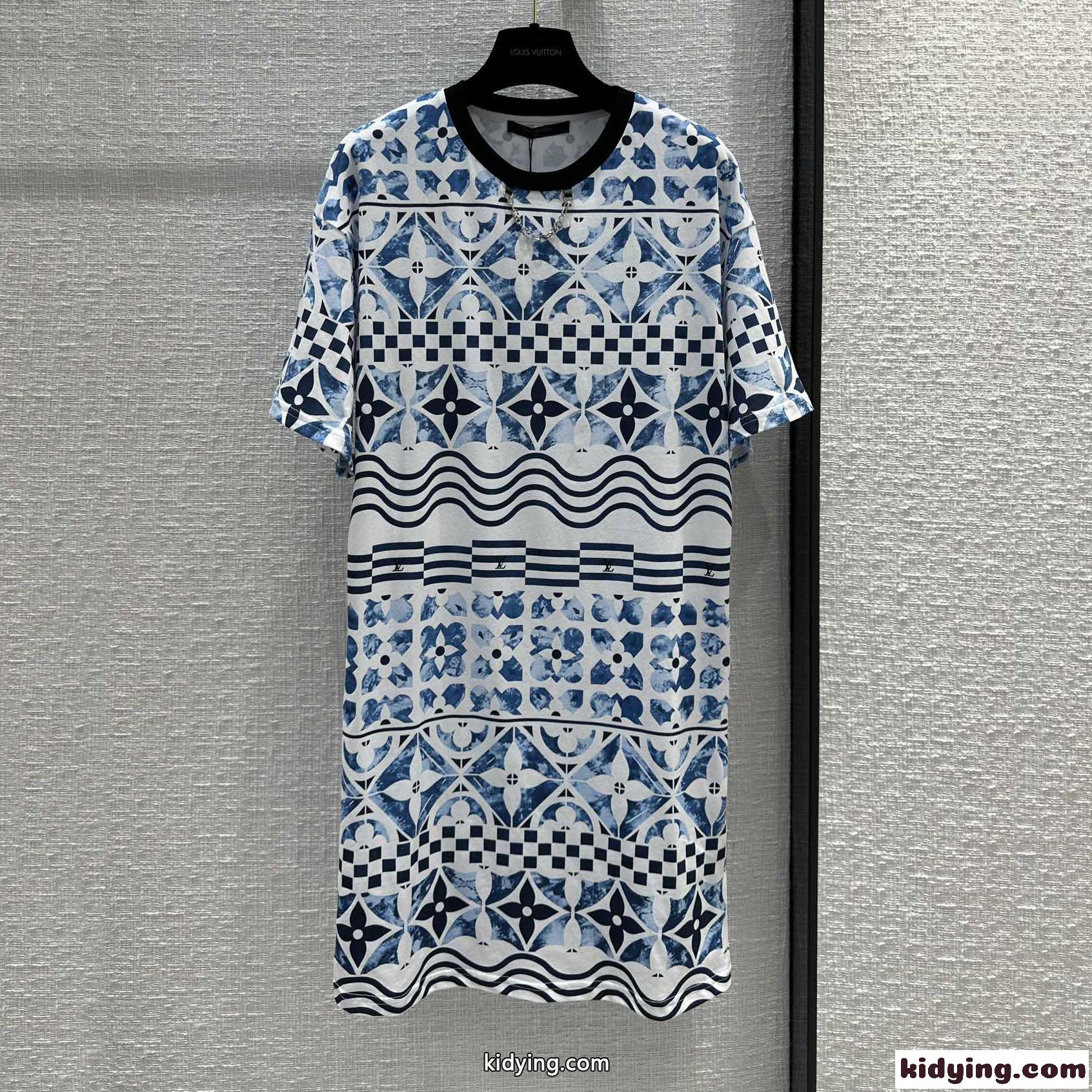 LV バイ・ザ・プール モノグラムタイルプリントTシャツドレス ルイヴィトン ワンピース コピー-1