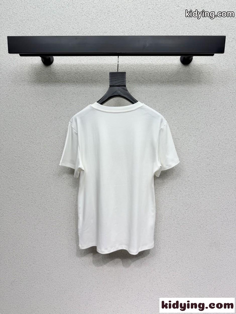 ルイ・ヴィトン 半袖Tシャツ コピー シグネチャー エンブロイダリー Tシャツ-2