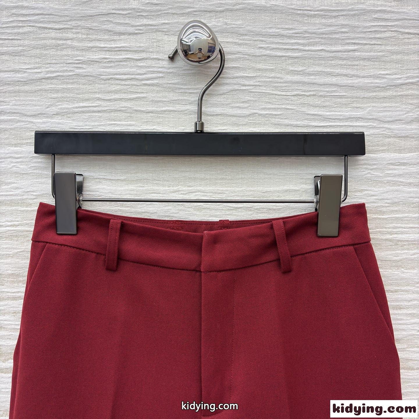 シンプル 洗練された スラックス グッチ パンツ コピー センタープレス レッド-1