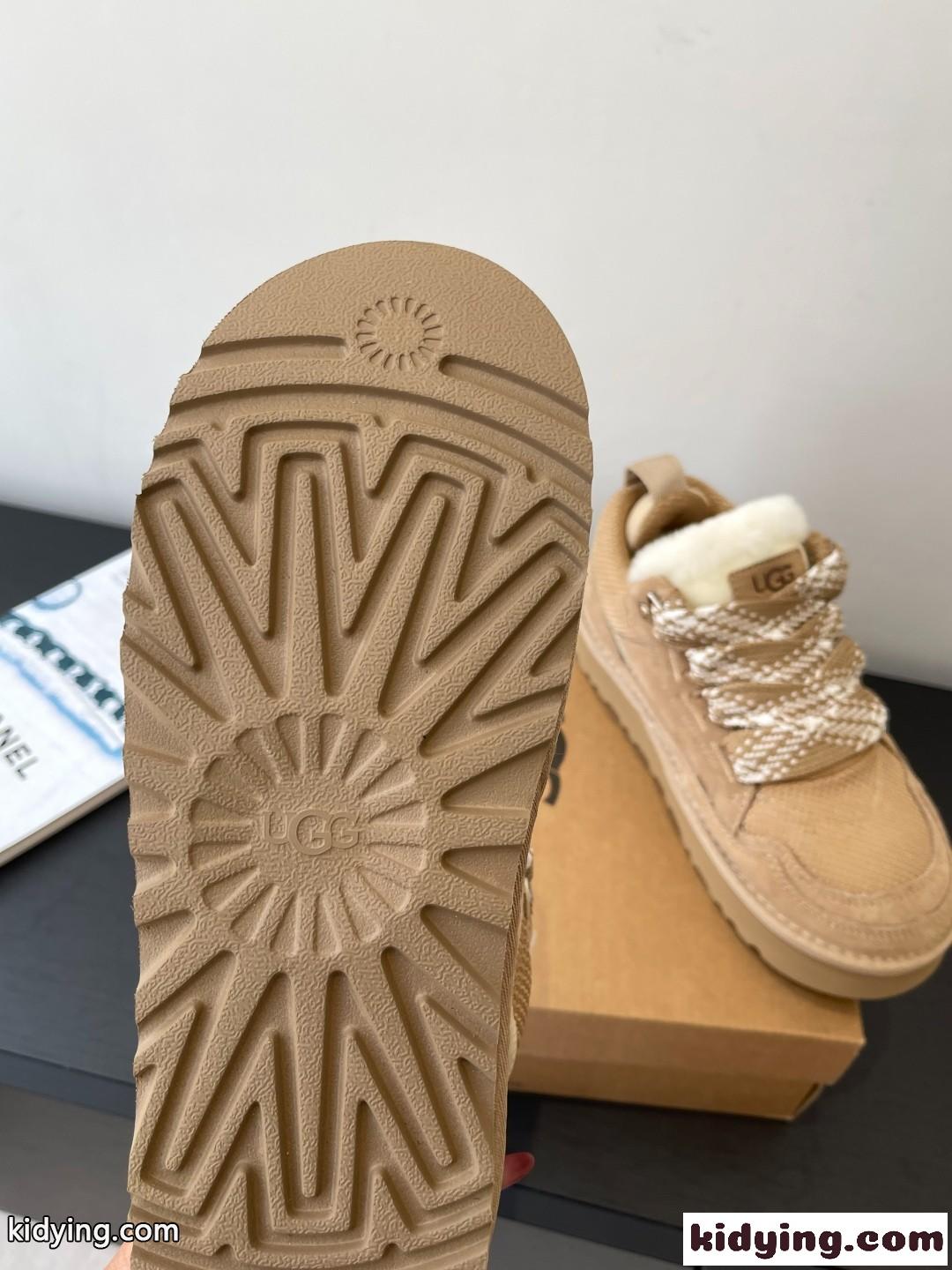秋冬 お洒落 カジュアルシューズ アグ スニーカー スーパーコピー ベージュ-2