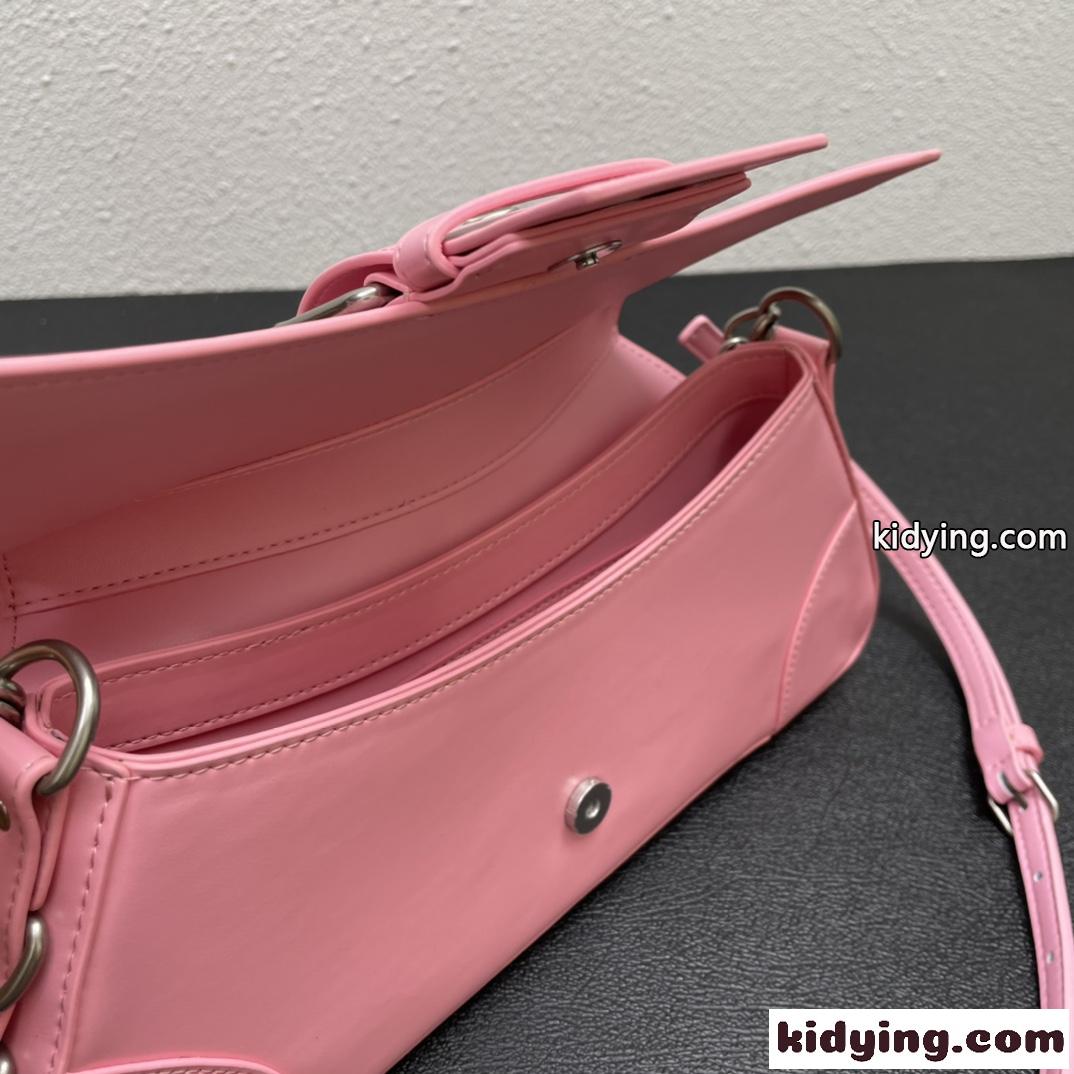 上品 おしゃれ LINDSAY スモール ショルダーバッグ バレンシアガ バック コピー チェーンバッグ ピンク-4