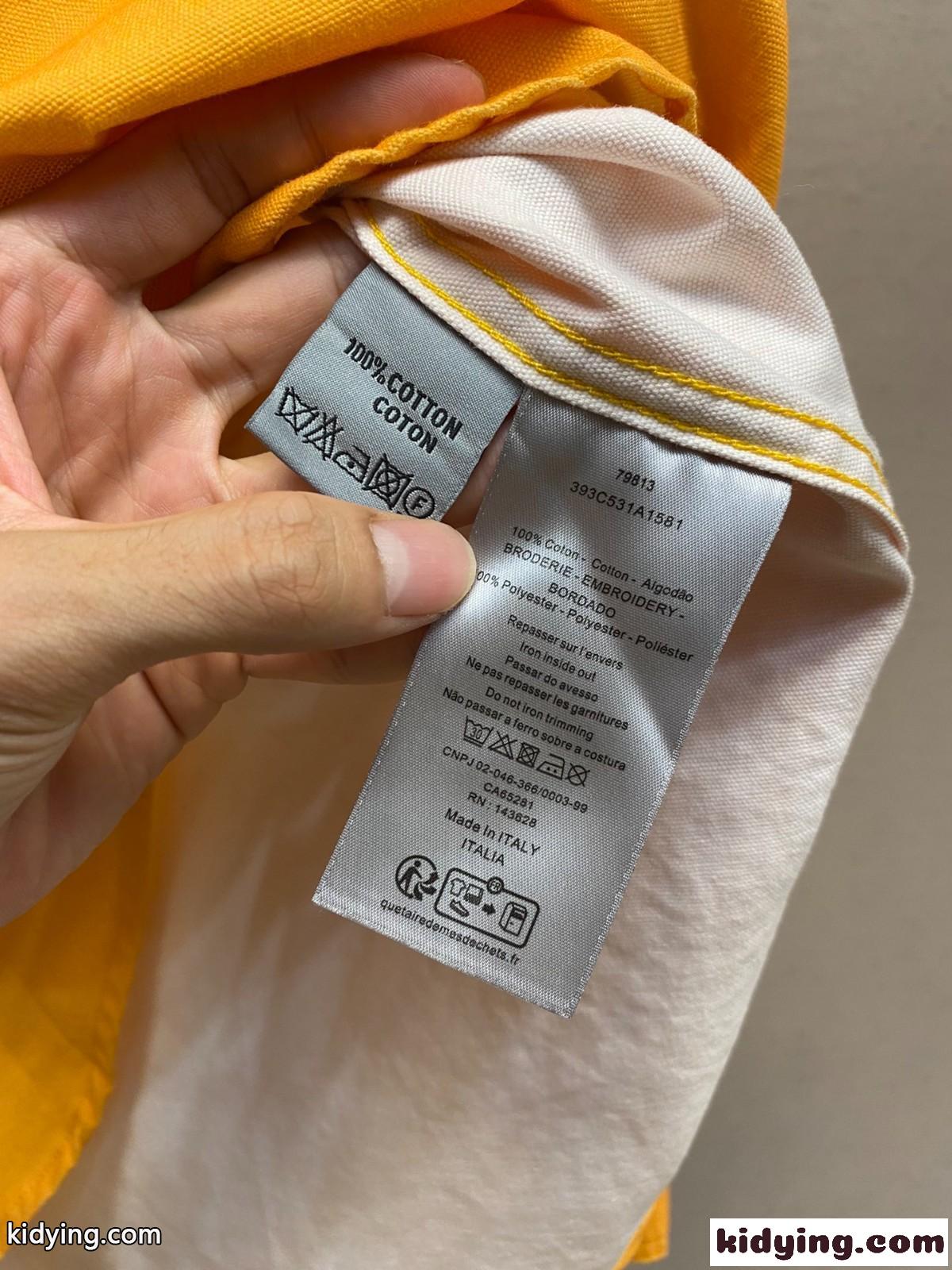 DIOR AND STONE ISLAND オーバーシャツ クリスチャン・ディオール シャツ コピー イエロー-4