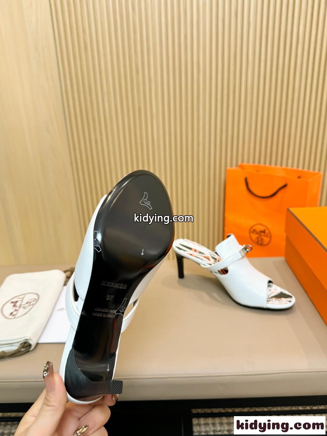 大人 上品 KELLYバックル ミュール エルメス サンダル スーパーコピー レディース ホワイト-3