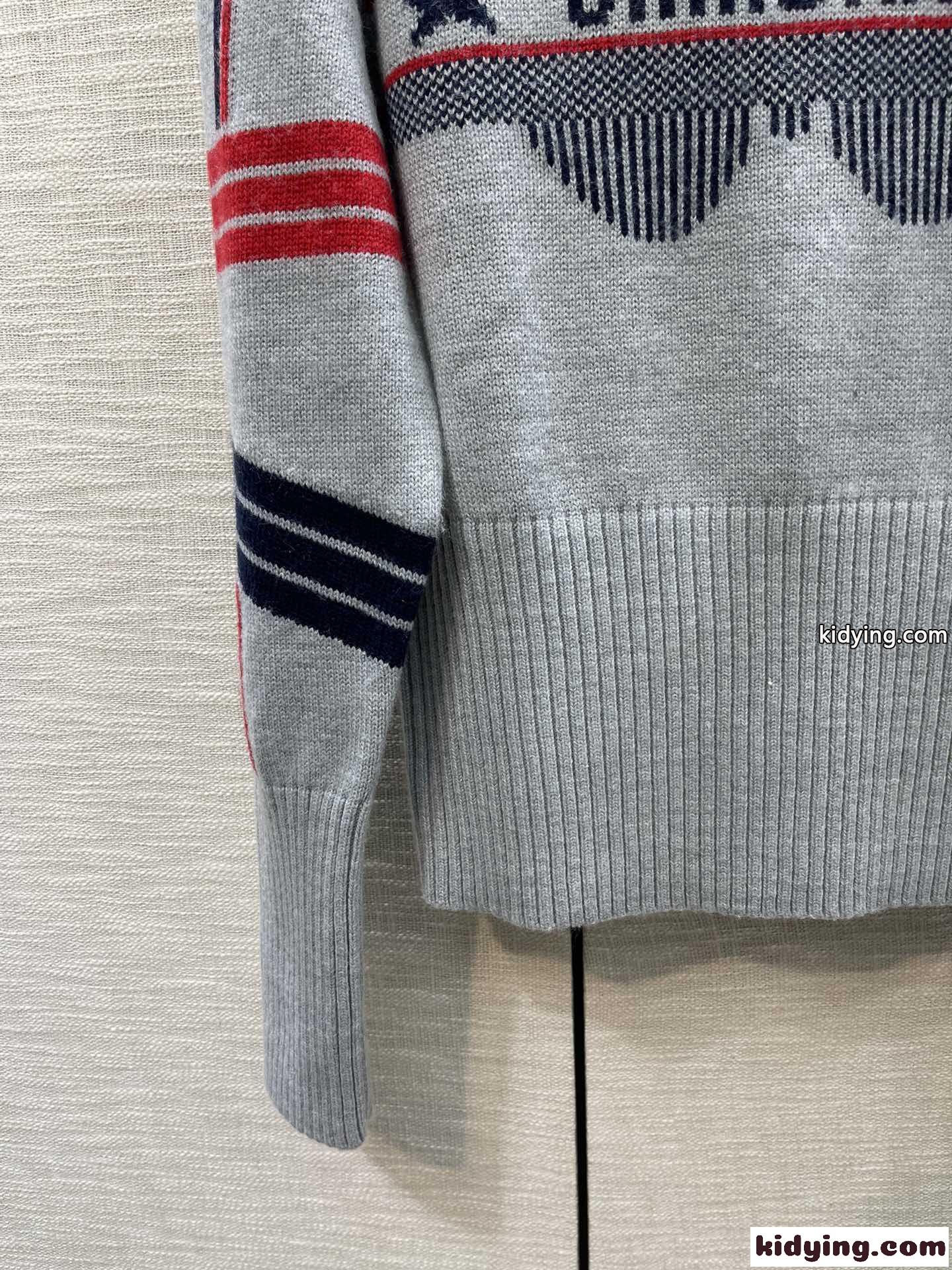 DIORALPS スタンドカラー セーター クリスチャン・ディオール セーター コピー グレー-1