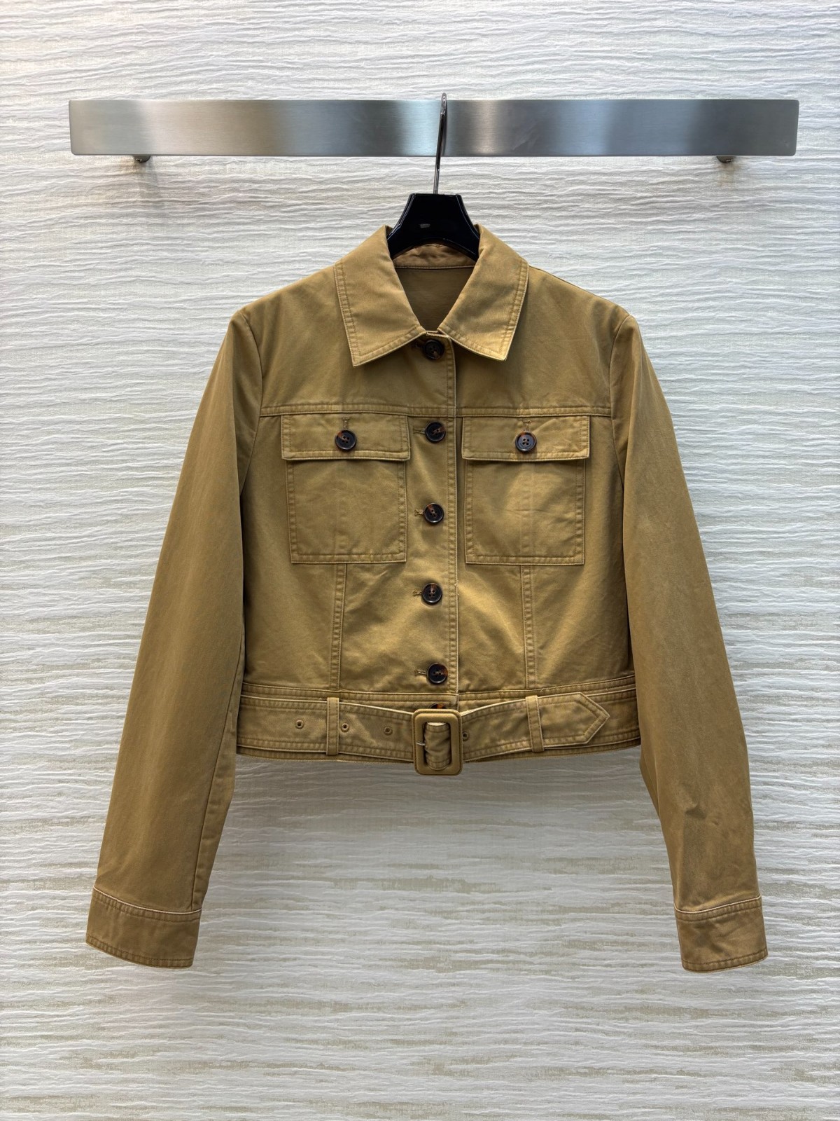 コットン クロップドジャケット イヴ・サンローラン ジャケット コピー レディース-0