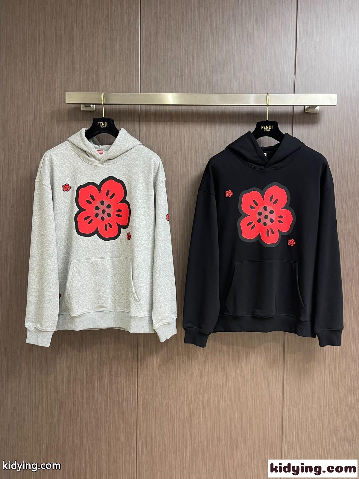 BOKE FLOWER プリント フーディー ケンゾー パーカー コピー ユニセックス-1