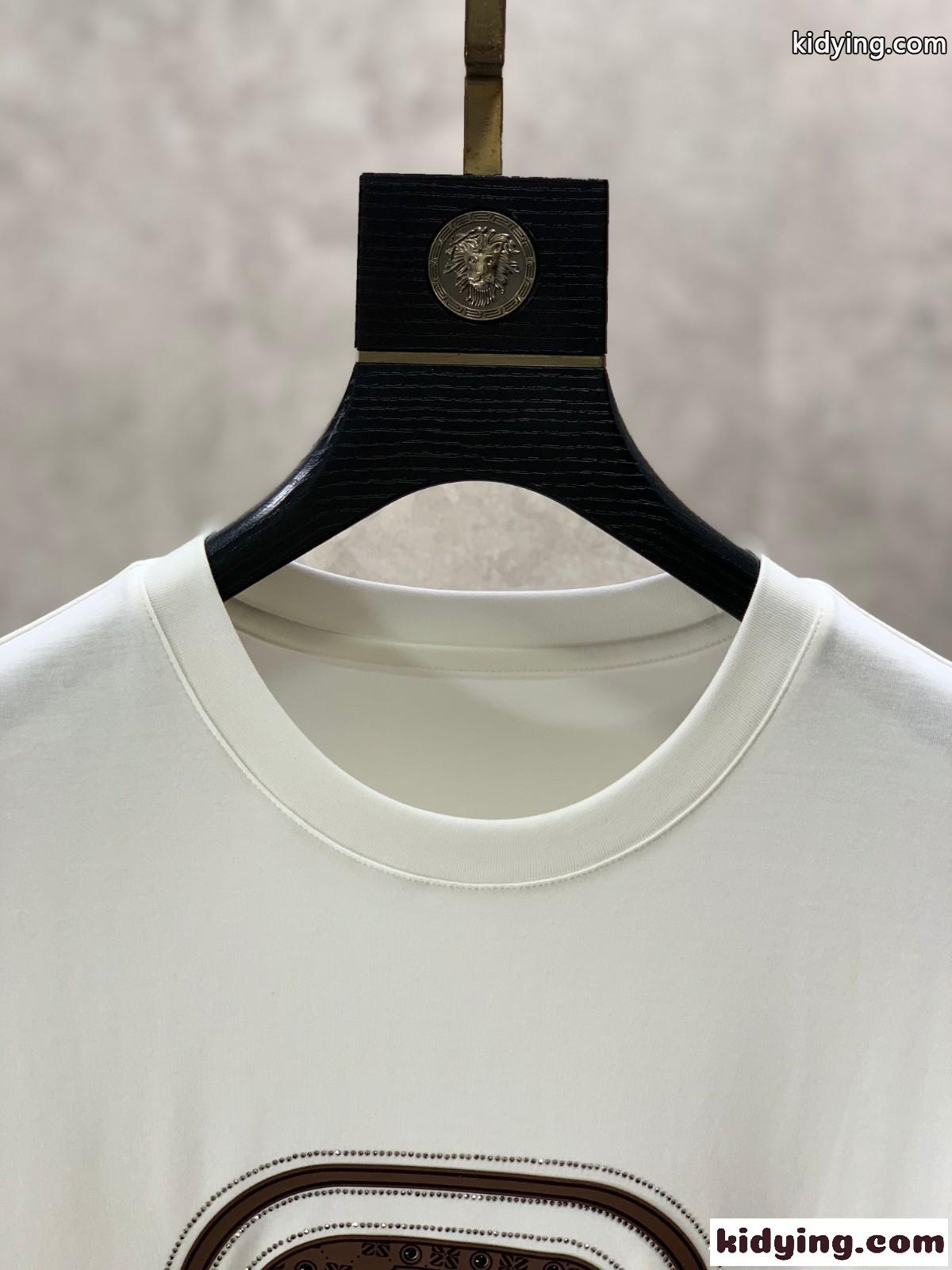 ベーシック おしゃれ クルーネック エルメネジルド・ゼニア Tシャツ コピー 半袖Tシャツ ホワイト-2