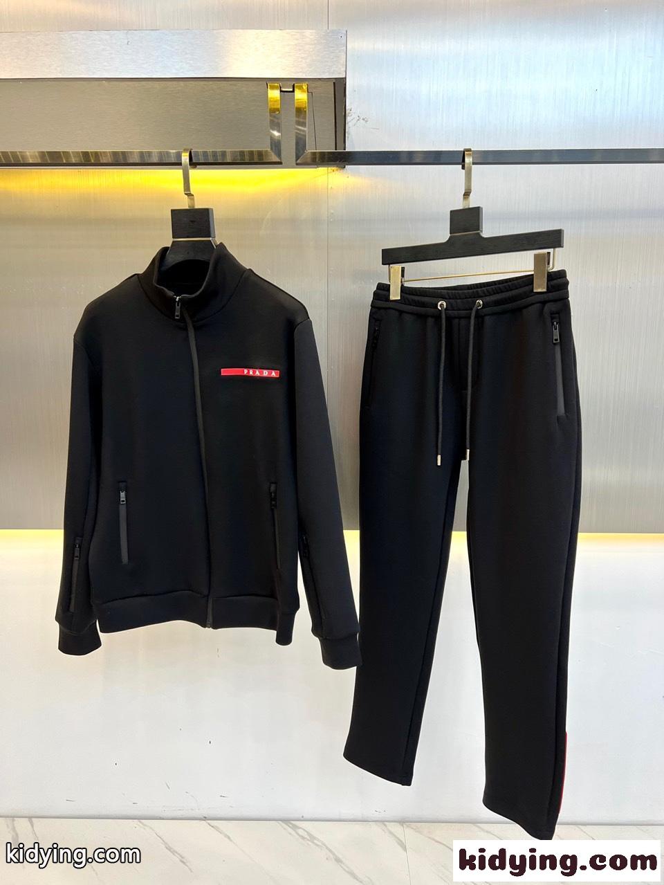 プラダ セットアップ 偽物 メンズ 上品 カジュアル 上下セット-1