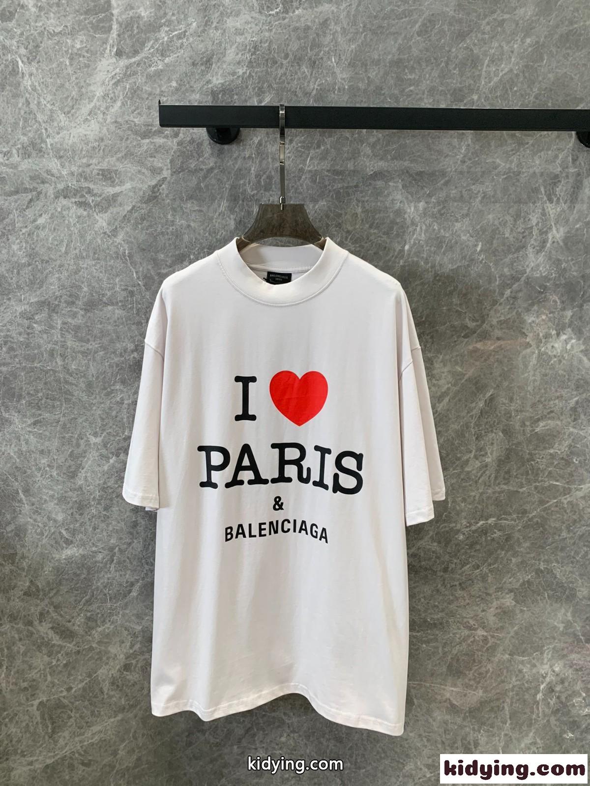 カジュアル プリント オーバーサイズ 半袖Tシャツ バレンシアガ Tシャツ コピー ホワイト-1