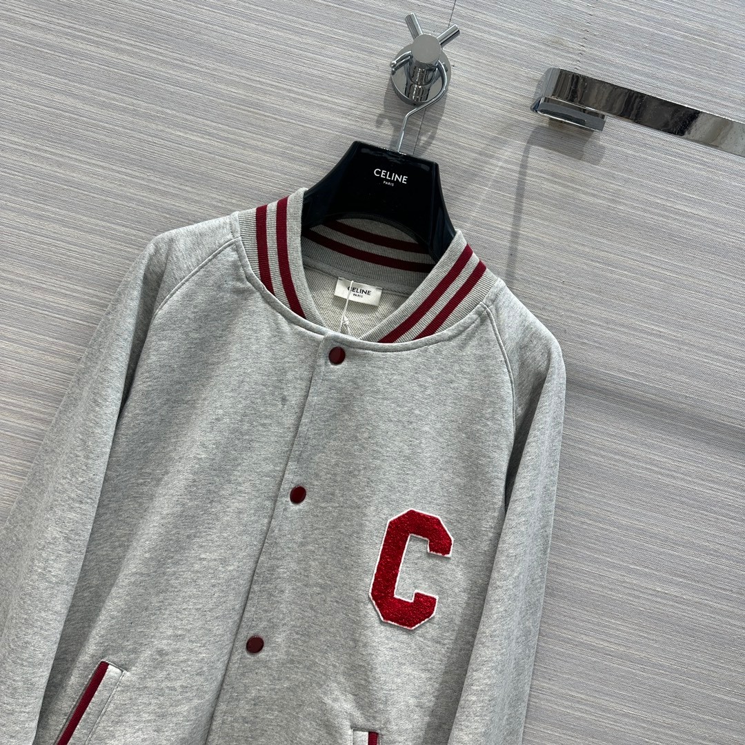 ユニセックス 人気 CELINE テディカレッジジャケット セリーヌ ジャケット コピー-0