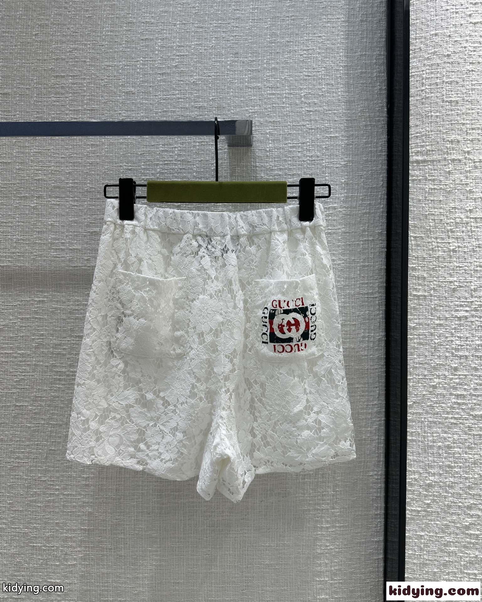 フローラル レース ショートパンツ グッチ パンツ コピー ホワイト-4