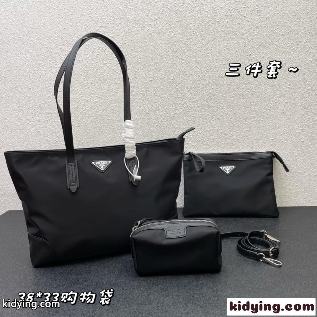 3点セット レディース トートバッグ プラダ バッグ コピー 軽量 大容量 通勤 カジュアル カバン-0