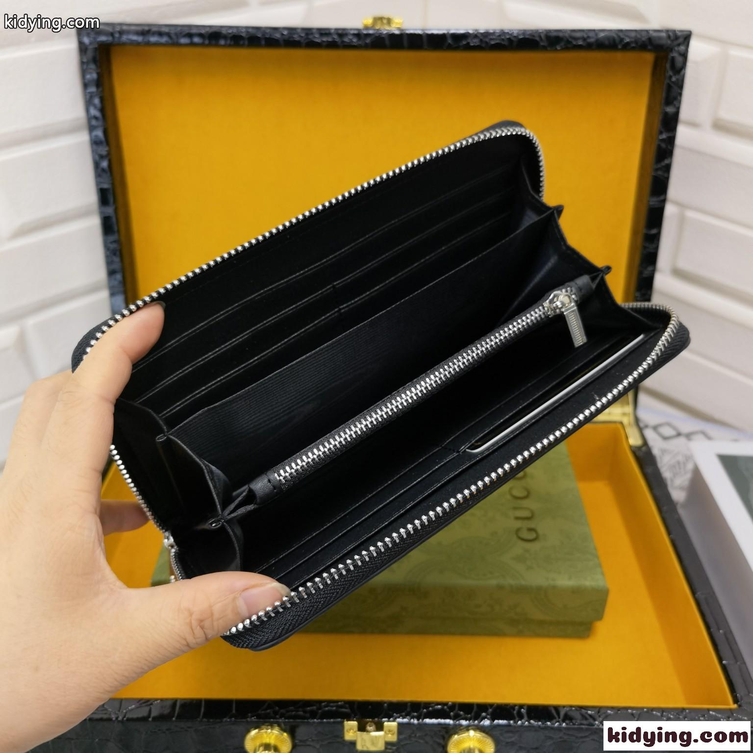 人気 おしゃれ カジュアル ビジネス 長財布 グッチ 財布 コピー ラウンド ファスナー ウォレット-0