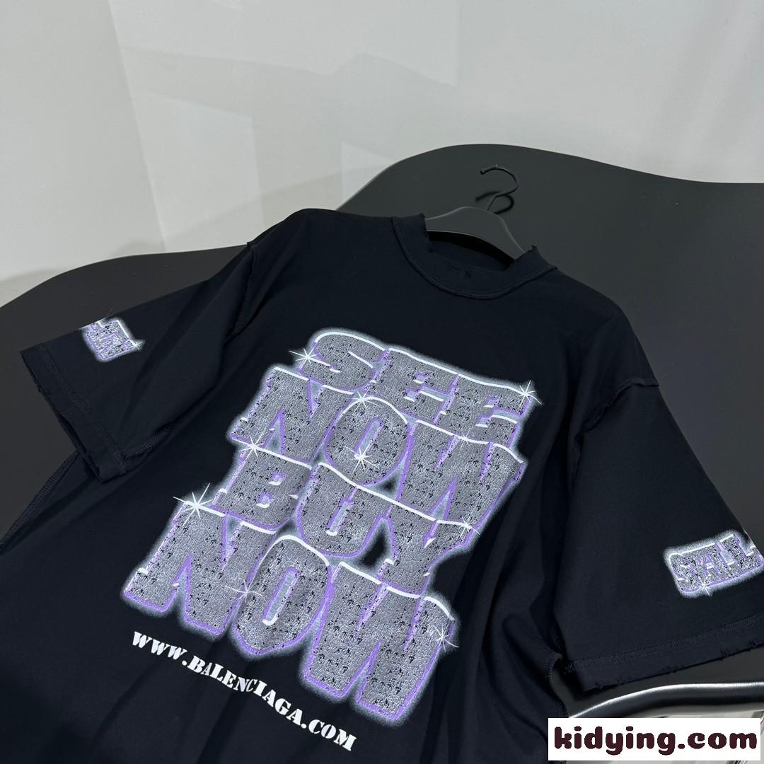 オーバーサイズ カジュアル Tシャツ バレンシアガ 半袖Tシャツ コピー ユニセックス-2