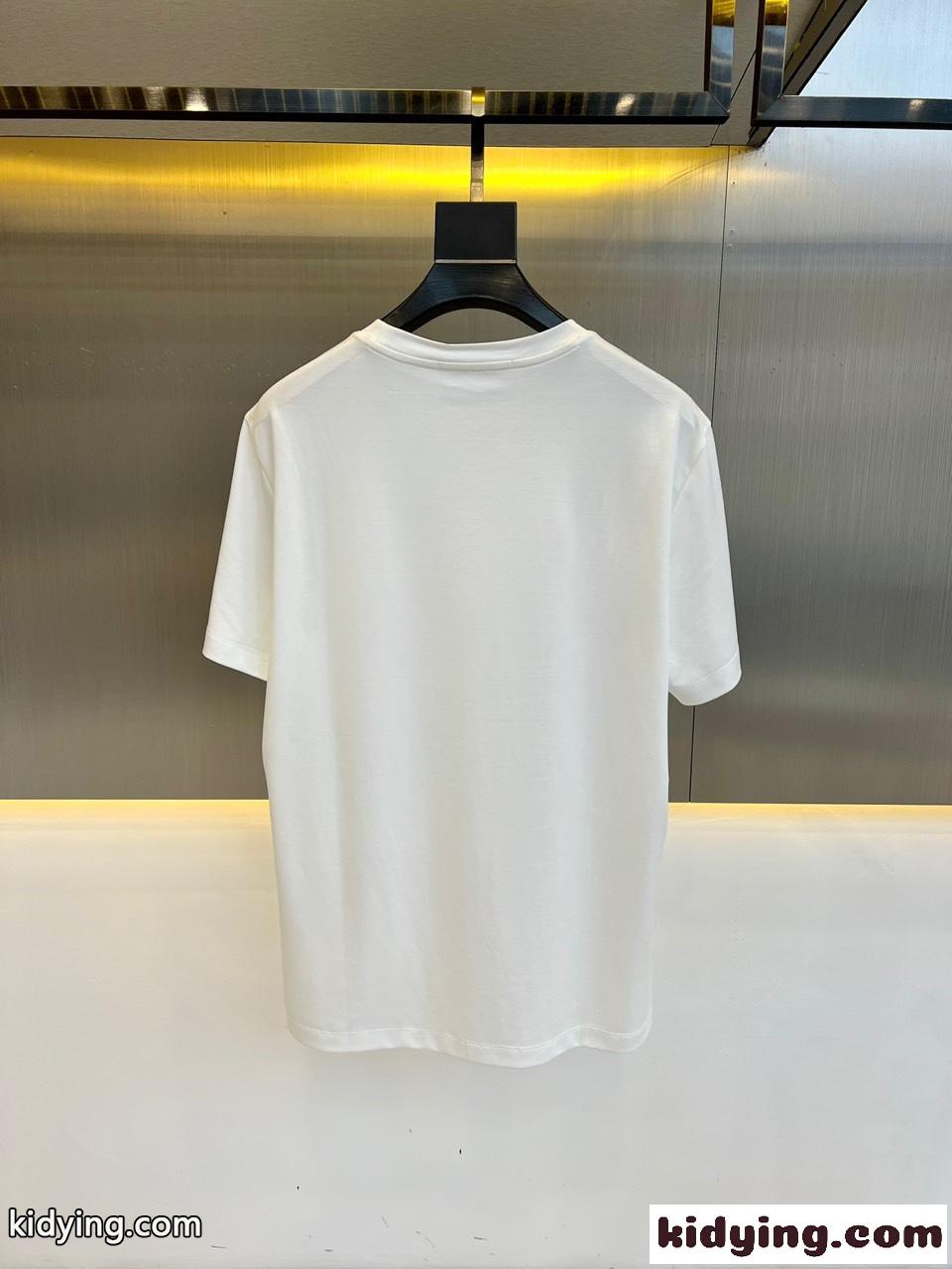 シンプル ロゴ入り クルーネック 半袖Tシャツ アレキサンダーワング Tシャツ コピー ホワイト-4